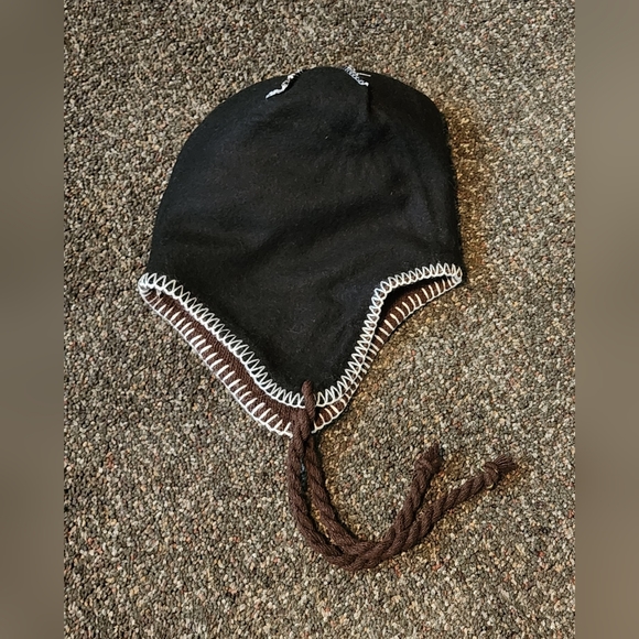 Knit Hat Brown Winter Print - Picture 4 of 4